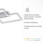 Preview: JUST LIGHT IVEN LED Deckenleuchte CCT Dimmbar 30W 2-fach stahl 14018-55