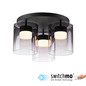 Preview: JUST LIGHT ELIO LED Deckenleuchte Warmweiss Dimmbar 22,5W 3-fach schwarz 14041-18