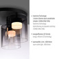 Preview: JUST LIGHT ELIO LED Deckenleuchte Warmweiss Dimmbar 22,5W 3-fach schwarz 14041-18