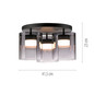 Preview: JUST LIGHT ELIO LED Deckenleuchte Warmweiss Dimmbar 22,5W 3-fach schwarz 14041-18