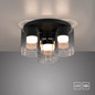 Preview: JUST LIGHT ELIO LED Deckenleuchte Warmweiss Dimmbar 22,5W 3-fach schwarz 14041-18