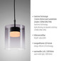 Preview: JUST LIGHT ELIO LED Pendelleuchte Warmweiss Dimmbar 7,5W schwarz 14042-18
