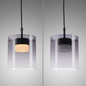 Preview: JUST LIGHT ELIO LED Pendelleuchte Warmweiss Dimmbar 7,5W schwarz 14042-18