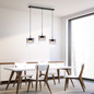 Preview: JUST LIGHT ELIO LED Pendelleuchte Warmweiss Dimmbar 22,5W 3-fach schwarz 14043-18
