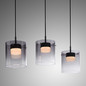 Preview: JUST LIGHT ELIO LED Pendelleuchte Warmweiss Dimmbar 22,5W 3-fach schwarz 14043-18