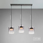 Preview: JUST LIGHT ELIO LED Pendelleuchte Warmweiss Dimmbar 22,5W 3-fach schwarz 14043-18