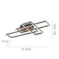 Preview: JUST LIGHT AKUSTIKA LED Deckenleuchte Warmweiss 20,5W Holz-natur 14051-79
