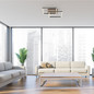Preview: JUST LIGHT AKUSTIKA LED Deckenleuchte Warmweiss 15W Holz-natur 14053-79