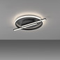 Preview: JUST LIGHT KORSA LED Deckenleuchte Warmweiss Dimmbar 17,5W schwarz 14130-18