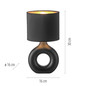 Preview: JUST LIGHT CARARA Tischleuchte E27 max. 25W schwarz 14193-18