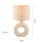 Preview: JUST LIGHT CARARA Tischleuchte E27 max. 25W sand 14193-39