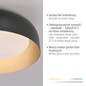 Preview: JUST LIGHT OSKO LED Deckenleuchte CCT Dimmbar 27,5W schwarz 14215-18