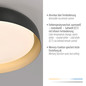 Preview: JUST LIGHT OSKO LED Deckenleuchte CCT Dimmbar 36,5W schwarz 14216-18