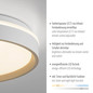 Preview: JUST LIGHT MIO LED Deckenleuchte CCT Dimmbar 20W sand 14277-39