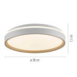 Preview: JUST LIGHT MIO LED Deckenleuchte CCT Dimmbar 20W sand 14277-39