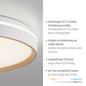 Preview: JUST LIGHT MIO LED Deckenleuchte CCT Dimmbar 34W sand 14278-39