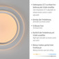 Preview: JUST LIGHT LAGO LED Deckenleuchte CCT Dimmbar 20W weiss 14296-16