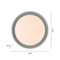 Preview: JUST LIGHT SATI LED Deckenleuchte Warmweiss Dimmbar 19,5W grau 14368-15