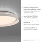 Preview: JUST LIGHT SATI LED Deckenleuchte Warmweiss Dimmbar 19,5W weiss 14368-16