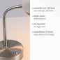 Preview: JUST LIGHT HENSKEN LED Tischleuchte Warmweiss 5W stahl 14419-55