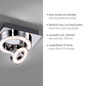 Preview: JUST LIGHT TIM LED Deckenleuchte Warmweiss 5W chrom 14520-17
