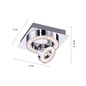 Preview: JUST LIGHT TIM LED Deckenleuchte Warmweiss 5W chrom 14520-17