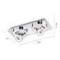 Preview: JUST LIGHT TIM LED Deckenleuchte Warmweiss 10W chrom 14521-17