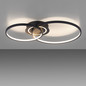 Preview: JUST LIGHT ASMINA LED Deckenleuchte Warmweiss 27,6W 2-fach schwarz 14540-18