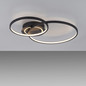 Preview: JUST LIGHT ASMINA LED Deckenleuchte Warmweiss 27,6W 2-fach schwarz 14540-18