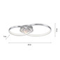 Preview: JUST LIGHT ASMINA LED Deckenleuchte Warmweiss 27,6W 2-fach aluminium 14540-95