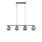 Preview: JUST LIGHT BIG WIDOW Pendelleuchte E14 max. 25W 4-fach schwarz 14604-18