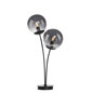 Preview: JUST LIGHT BIG WIDOW Tischleuchte E14 max. 25W 2-fach schwarz 14605-18
