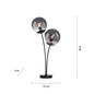 Preview: JUST LIGHT BIG WIDOW Tischleuchte E14 max. 25W 2-fach schwarz 14605-18