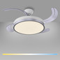 Preview: JUST LIGHT KOPTA LED Deckenleuchte mit Ventilator CCT Dimmbar 27W silber 14625-21