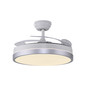 Preview: JUST LIGHT KOPTA LED Deckenleuchte mit Ventilator CCT Dimmbar 27W silber 14625-21