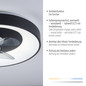 Preview: JUST LIGHT VENIKA LED Deckenleuchte CCT Dimmbar 36W schwarz 14644-18