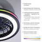 Preview: JUST LIGHT BRANDON LED Deckenleuchte CCT Dimmbar 41W 2-fach schwarz 14649-18