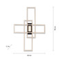 Preview: JUST LIGHT ASMIN LED Deckenleuchte CCT Dimmbar 45W schwarz 14693-18
