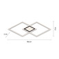 Preview: JUST LIGHT ASMIN LED Deckenleuchte Warmweiss 45W schwarz 14695-18