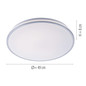 Preview: JUST LIGHT ISABELL LED Deckenleuchte Warmweiss 22W chrom IP44 14844-17