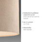 Preview: JUST LIGHT DURO Pendelleuchte E27 max. 10W sand 14892-39