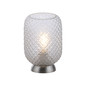 Preview: JUST LIGHT REISHI Tischleuchte E27 max.40W Silber/Transparent 14906-55