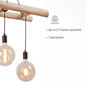 Preview: JUST LIGHT EDGAR Pendelleuchte E27 max. 60W 4-fach schwarz 15025-18