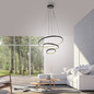 Preview: JUST LIGHT CERCHI LED Pendelleuchte Warmweiss 45W schwarz 15070-18