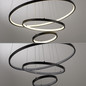 Preview: JUST LIGHT CERCHI LED Pendelleuchte Warmweiss 45W schwarz 15070-18