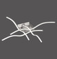Preview: JUST LIGHT WAVE LED Deckenleuchte Warmweiss 7,2W 4-fach Silber/Weiß 15132-55