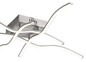 Preview: JUST LIGHT WAVE LED Deckenleuchte Warmweiss 7,2W 4-fach Silber/Weiß 15132-55