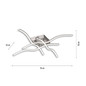 Preview: JUST LIGHT WAVE LED Deckenleuchte Warmweiss 7,2W 4-fach Silber/Weiß 15132-55