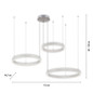 Preview: JUST LIGHT LILLUTI LED Pendelleuchte Warmweiss Dimmbar 52W 2-fach stahl 15156-55