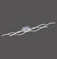 Preview: JUST LIGHT WAVE LED Deckenleuchte Warmweiss 29,5W 3-fach stahl 15167-55